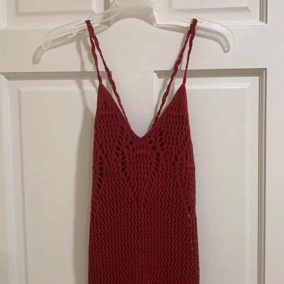 Forever 21 | Dresses | Forever 2 Crochet Long Dress Burgundy Small |  Poshmark